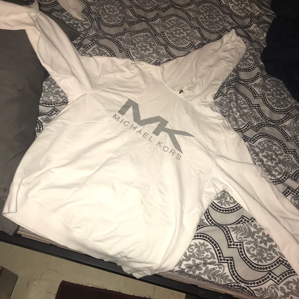MK white hoodie
